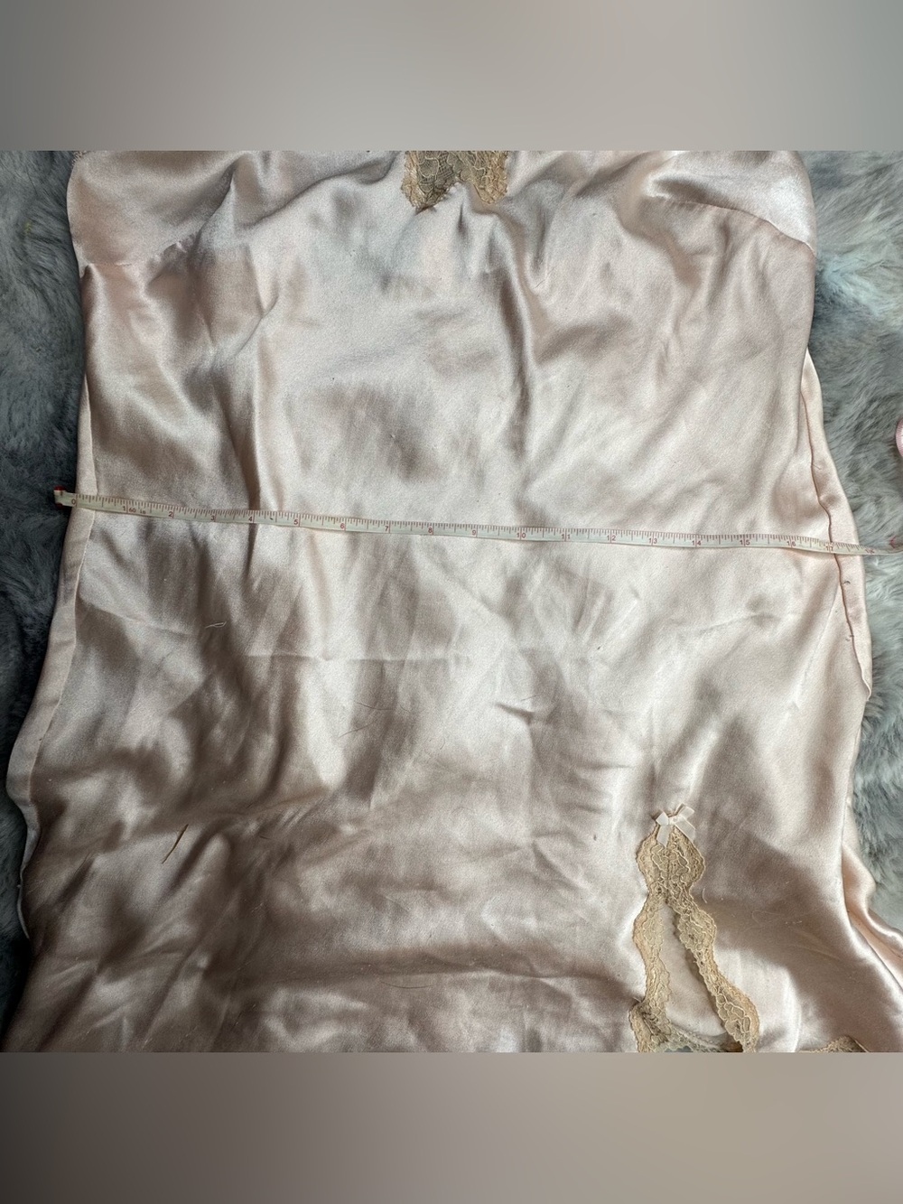 Victoria’s Secret 2016 Champagne Satin Lace Slip Chemise Nightgown M - Picture 9 of 15